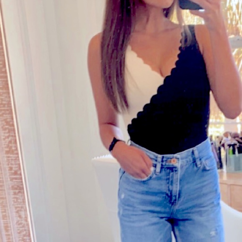 Black & Ivory body suit